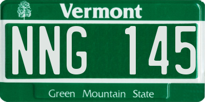 VT license plate NNG145