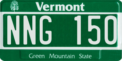VT license plate NNG150
