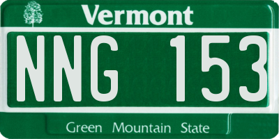 VT license plate NNG153
