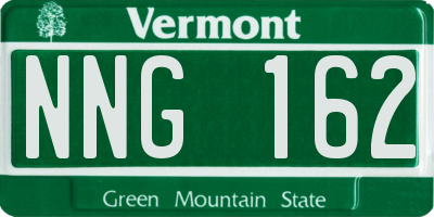 VT license plate NNG162