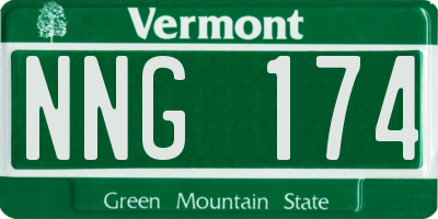VT license plate NNG174