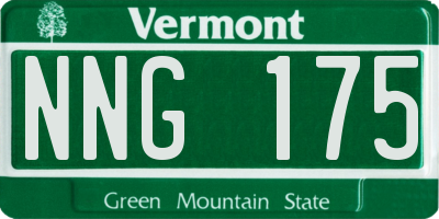VT license plate NNG175