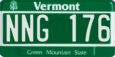 VT license plate NNG176