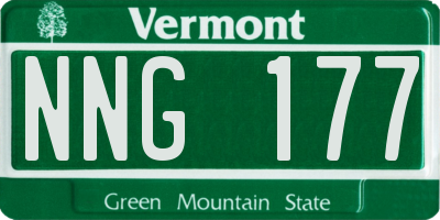 VT license plate NNG177