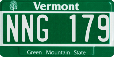VT license plate NNG179