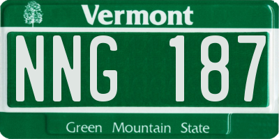 VT license plate NNG187