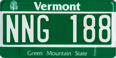 VT license plate NNG188