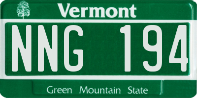 VT license plate NNG194