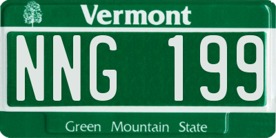 VT license plate NNG199