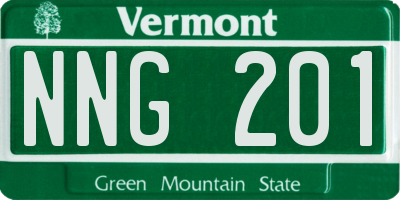 VT license plate NNG201