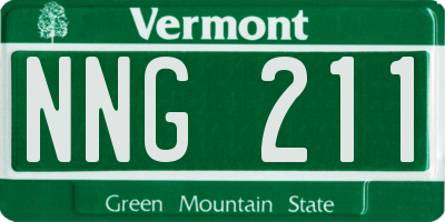 VT license plate NNG211