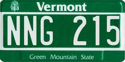 VT license plate NNG215