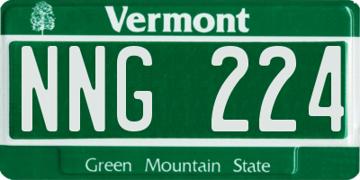 VT license plate NNG224