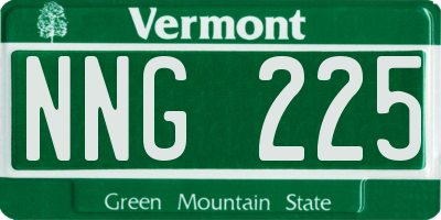 VT license plate NNG225