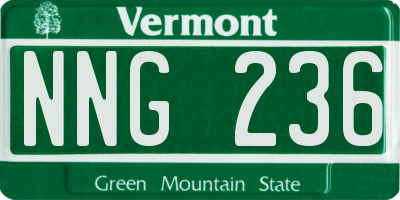 VT license plate NNG236