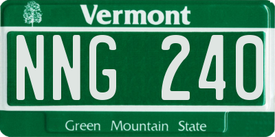 VT license plate NNG240