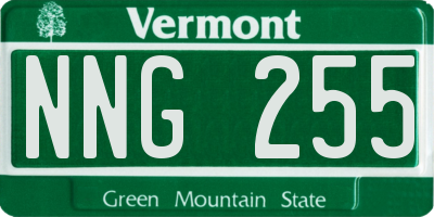 VT license plate NNG255