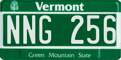 VT license plate NNG256