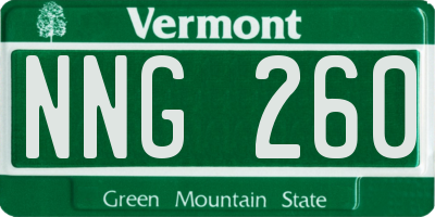 VT license plate NNG260