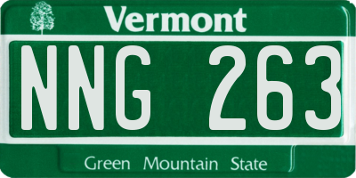 VT license plate NNG263
