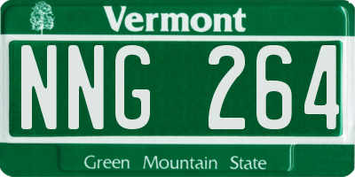 VT license plate NNG264