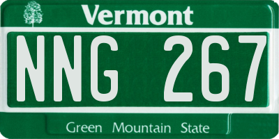 VT license plate NNG267