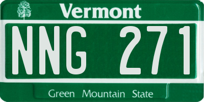 VT license plate NNG271