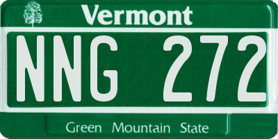 VT license plate NNG272