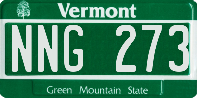 VT license plate NNG273