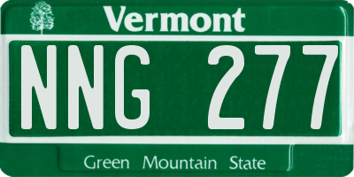 VT license plate NNG277