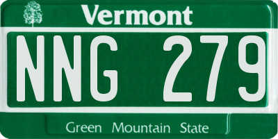 VT license plate NNG279