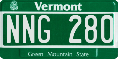 VT license plate NNG280