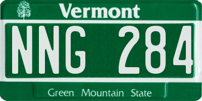 VT license plate NNG284