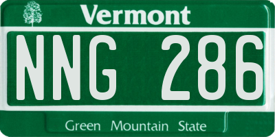 VT license plate NNG286
