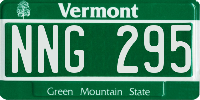 VT license plate NNG295