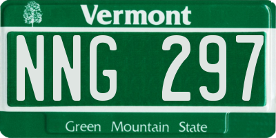VT license plate NNG297