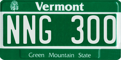 VT license plate NNG300