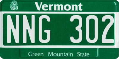 VT license plate NNG302