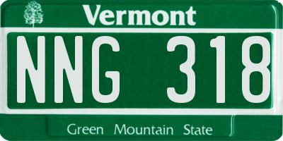 VT license plate NNG318