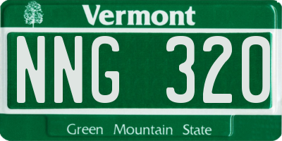 VT license plate NNG320