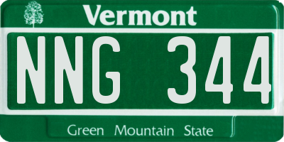 VT license plate NNG344