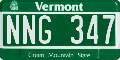 VT license plate NNG347