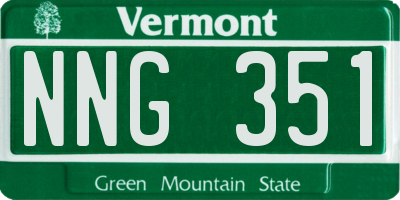 VT license plate NNG351