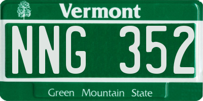 VT license plate NNG352
