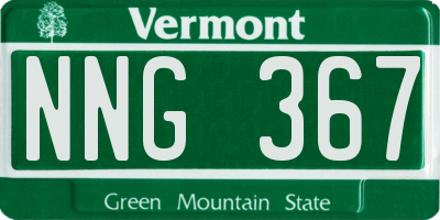 VT license plate NNG367