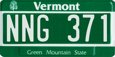 VT license plate NNG371