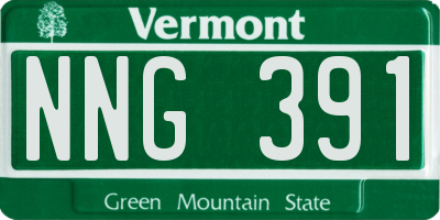 VT license plate NNG391