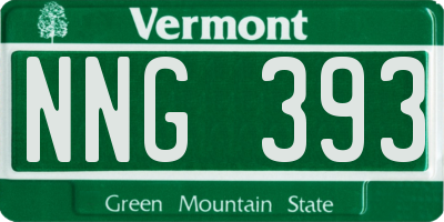 VT license plate NNG393
