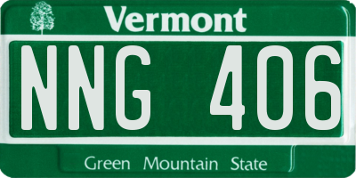 VT license plate NNG406