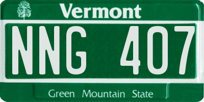 VT license plate NNG407